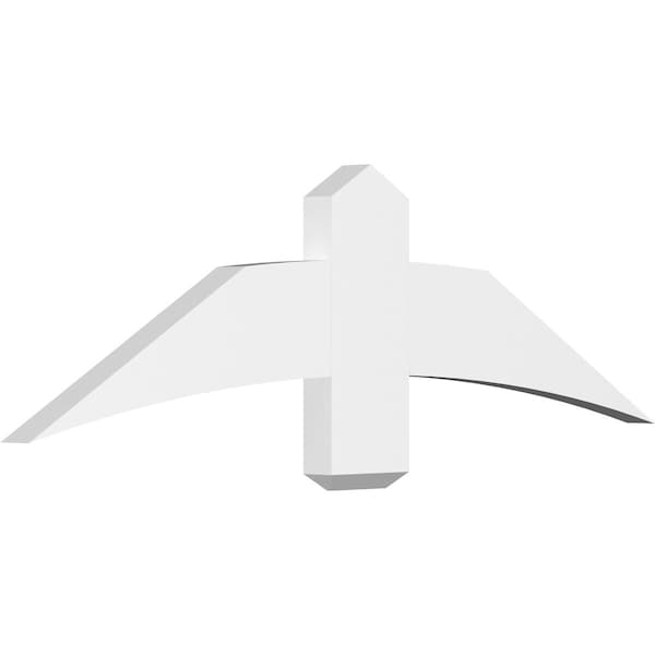 Ekena Millwork Bellingham Architectural Grade PVC Gable Bracket, 48"W x 14"H x 2"D x 6"F, 7/12 Pitch GBP048X14X0206BEL00 - main